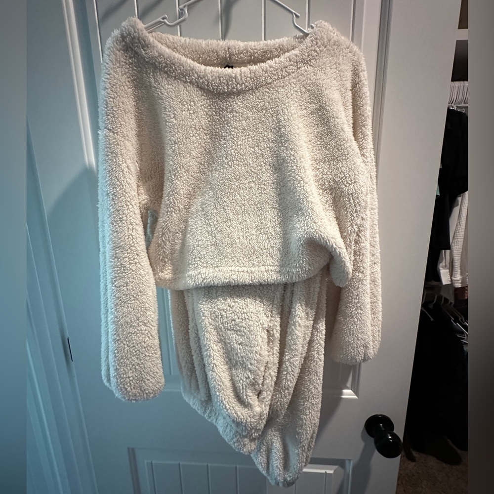 Comfy white jumpsuit set